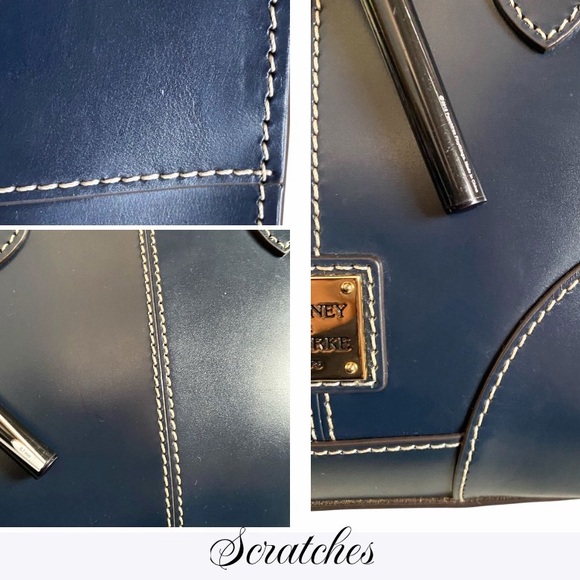 Dooney and Bourke Selleria Jayne satchel -Navy - Picture 7 of 11